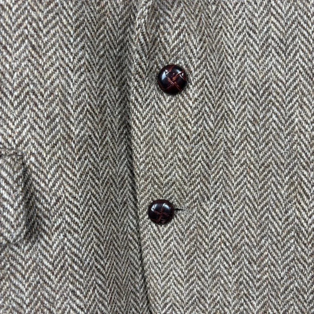 Harris Tweed 100% Scottish Wool Blazer Herringbone Heritage Tailored Old Money